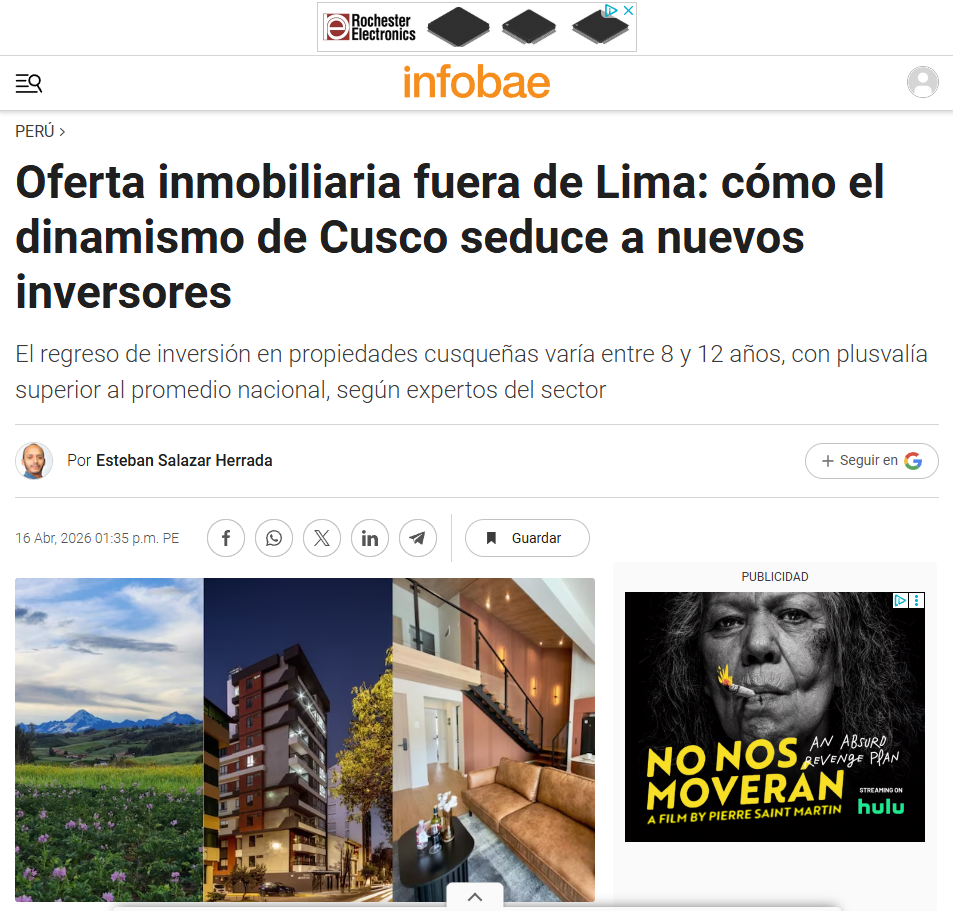 Infobae hablando del mercado inmobiliario